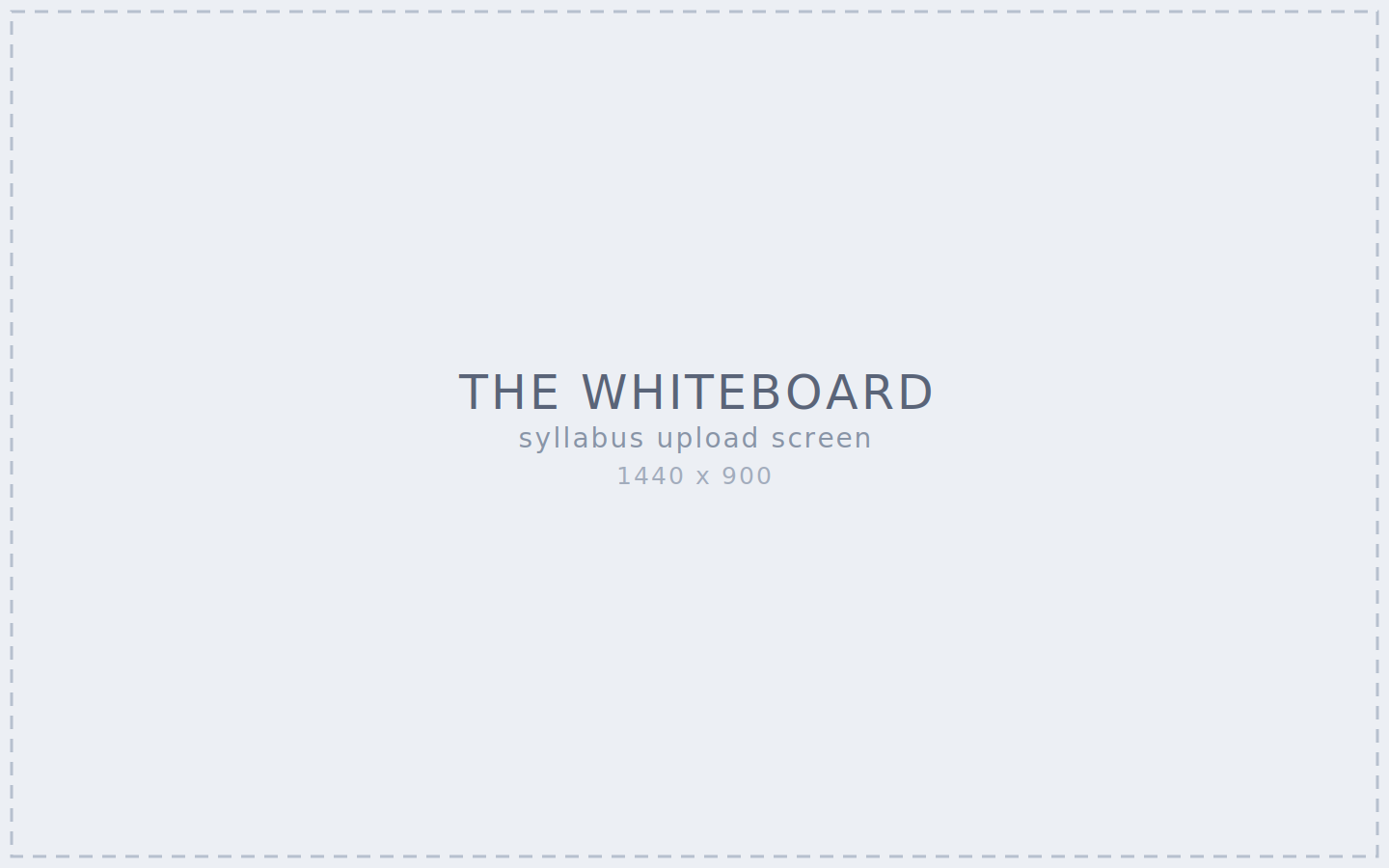 The Whiteboard building a course from an uploaded syllabus